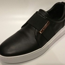 Кожаные низкие кеды Buscemi черные