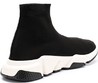 Летние женские кроссовки носки Balenciaga Speed Trainer чёрные на белой подошве