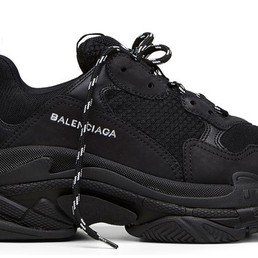 Кроссовки Balenciaga Triple S черные на толстой подошве