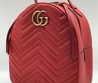 Женский кожаный рюкзак Gucci Marmont красный