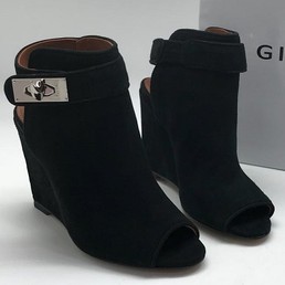 Женские замшевые летние ботильоны Givenchy черные