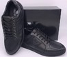 Мужские осенние кожаные кроссовки Giorgio Armani черные