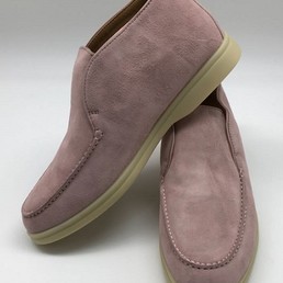Замшевые ботинки Loro Piana розовые
