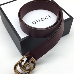 Женский ремень Gucci бордовый