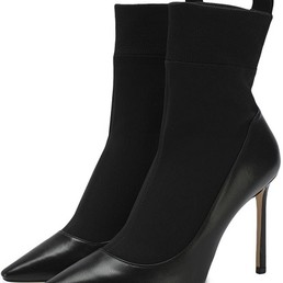 Ботильоны Jimmy Choo Brandon 100 кожаные черные