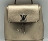 Женский рюкзак Louis Vuitton LockMe кожаный бронза