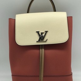 Женский рюкзак Louis Vuitton LockMe кожаный красный