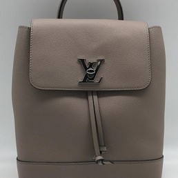 Женский рюкзак Louis Vuitton LockMe кожаный серый