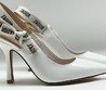 Женские туфли Christian Dior белые с открытой пяткой