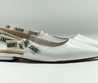 Женские балетки Christian Dior белые с открытой пяткой