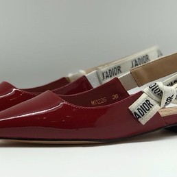 Женские балетки Christian Dior бордовые