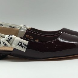 Женские балетки Christian Dior темно-бордовые