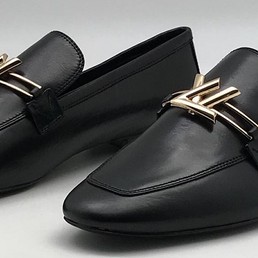 Женские лоферы Louis Vuitton Upper Case кожаные черные