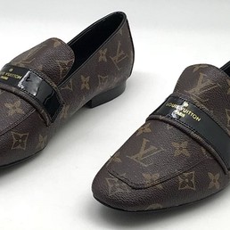 Женские лоферы Louis Vuitton Upper Case кожаные коричневый