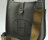 Женская кожаная сумка через плечо Hermes Evelyne серая
