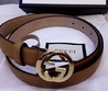 Женский ремень Gucci кожаный коричневый