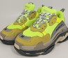 Женские кроссовки Balenciaga Triple S кожаные салатовые