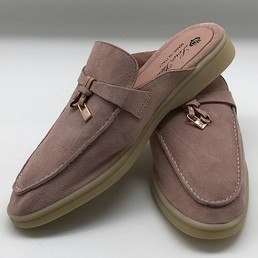 Женские мюли Loro Piana Open Walk замшевые