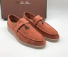 Женские лоферы Loro Piana желтые замшевые