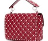 Женская сумка на цепочке Valentino Garavani Rockstud Spike красная