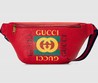 Сумка на пояс Gucci красная с принтом