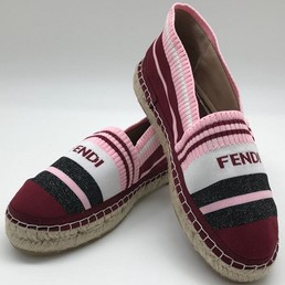 Женские эспадрильи Fendi бордовые