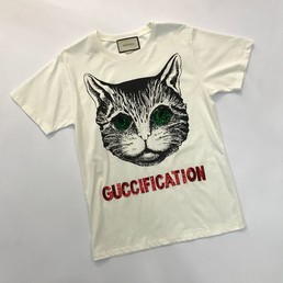 Женская футболка Gucci Guccification белая