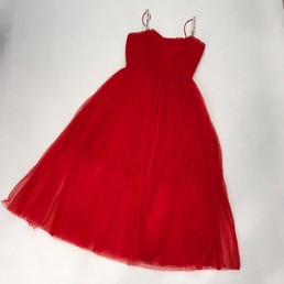 Платье Christian Dior красное пышное