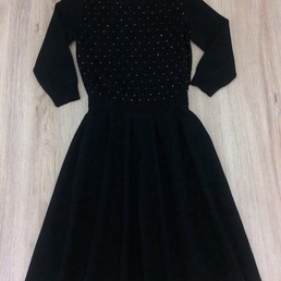 Платье Christian Dior черное классика текстиль