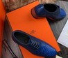 Мужские туфли из кожи питона Hermes синие