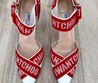 Женские туфли Jimmy Choo красные с белым