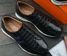 Мужские кроссовки из кожи крокодила Hermes черные