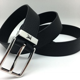 Мужской ремень Louis Vuitton черный из кожи