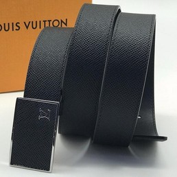 Мужской ремень кожаный Louis Vuitton черный