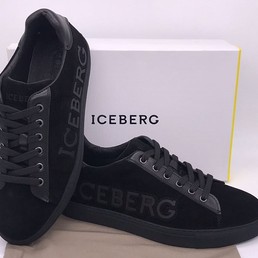 Замшевые кроссовки Iceberg черные