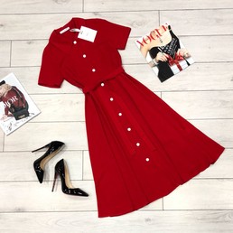 Красное платье Christian Dior