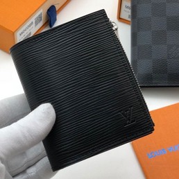 Кошелек Louis Vuitton Epi черный кожаный