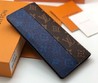 Бумажник Louis Vuitton канва серый с синим