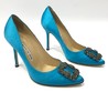 Женские туфли Manolo Blahnik ярко-синие