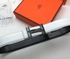 Мужской кожаный ремень Hermes белый