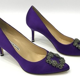 Женские туфли Manolo Blahnik фиолетовые