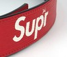 Кожаный ремень Louis Vuitton Supreme красный