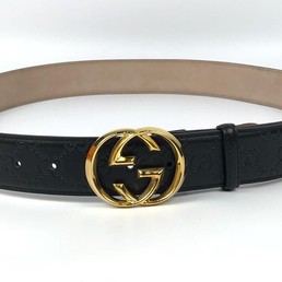 Ремень Gucci кожаный мужской черный