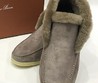 Женские ботинки Loro Piana Open Walk с мехом