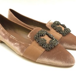 Лоферы Manolo Blahnik Hangisiflat коричневые