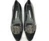 Лоферы Manolo Blahnik Hangisiflat серые