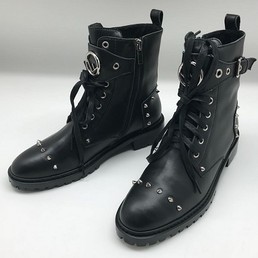 Женские ботинки Fendi черные кожаные