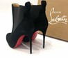 Ботильоны Christian Louboutin Pigalle замшевые на танкетке