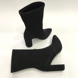 Замшевые осенние полусапоги Stuart Weitzman черные