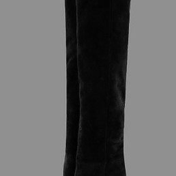 Сапоги замшевые Saint Laurent серые